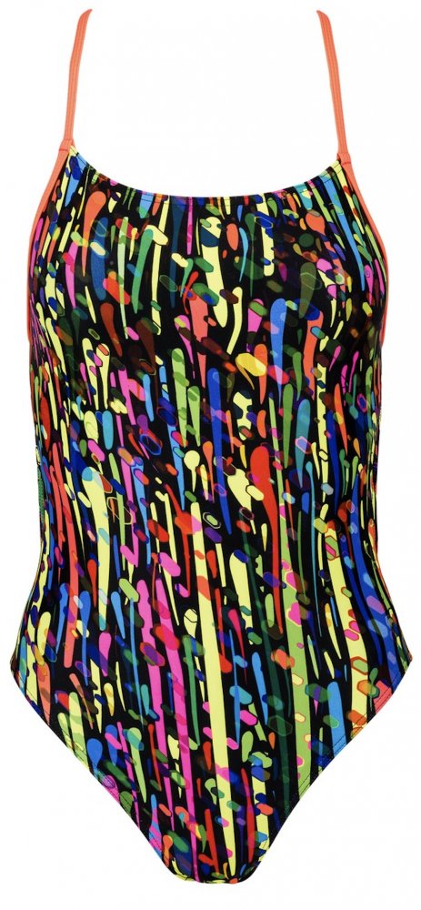 Aqua-Sport Strój kąpielowy SINGLE CORES Krople MULTI KOLOR 0004102 Rozmiar M