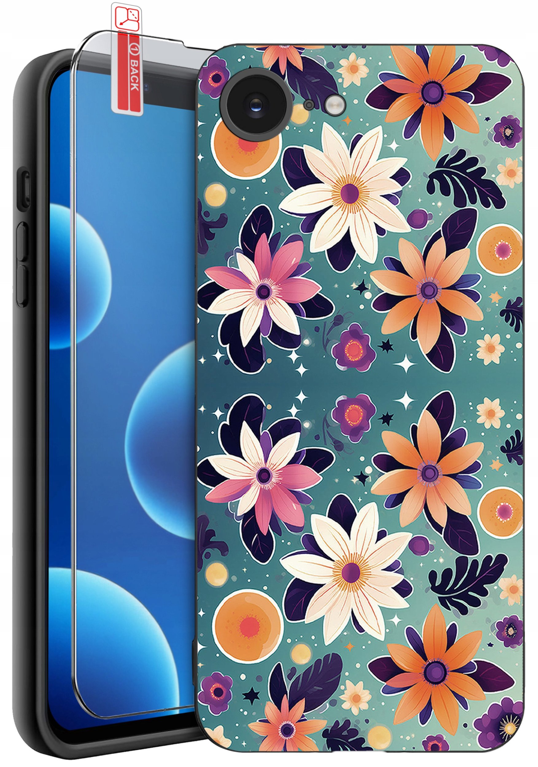 ETUI do iPhone 16e | WZORY | SILIKONOWE MATT CASE + SZKŁO 9H