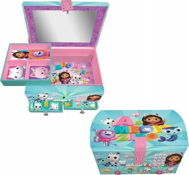 Kids Euroswan Szkatułka na biżuterię Koci Domek Gabi na kod z efektami dźwiękowymi GD00041 Kids Euroswan