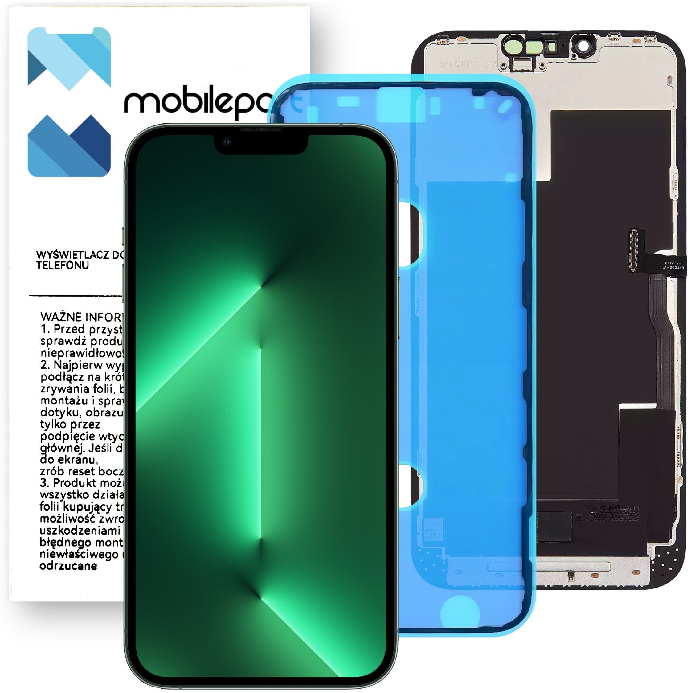 Wyświetlacz do iPhone 13 Pro Max LCD Ekran Ramka + Uszczelka Incell