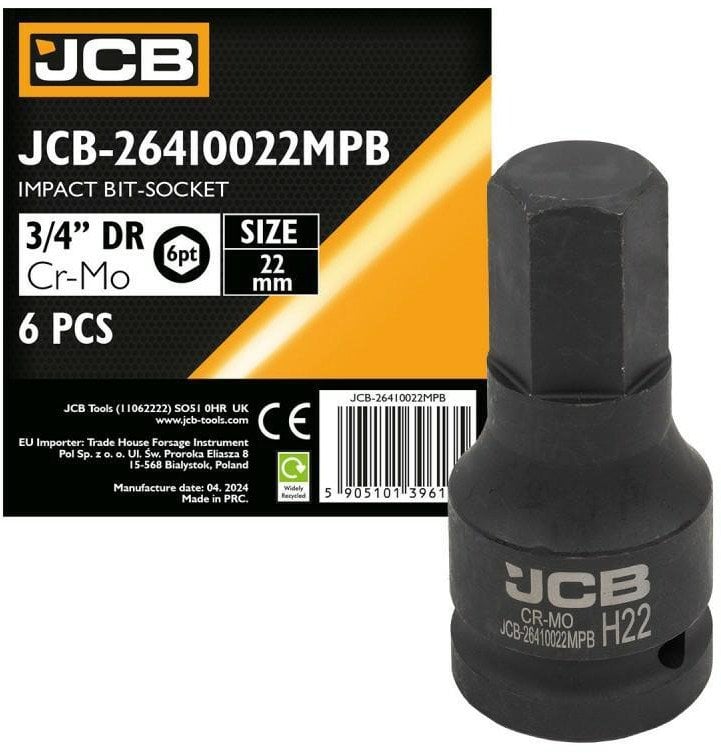 JCB Nasadka-bit udarowa 3/4" 22mm (6-kątna)