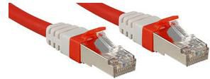 Lindy RJ-45/RJ-45 kat.6a S/FTP Czerwony 0.3m (45383)