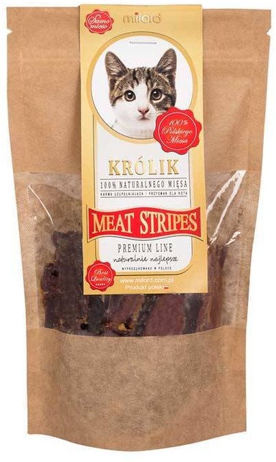 Mięso suszone dla kota Milord - królik 40 g
