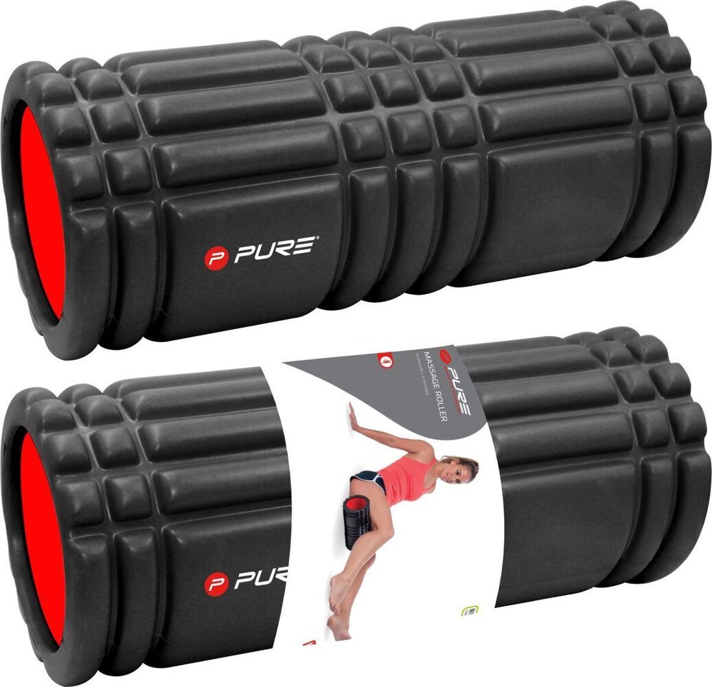 Pure2Improve Wałek roller do ćwiczeń 33x15cm czarny