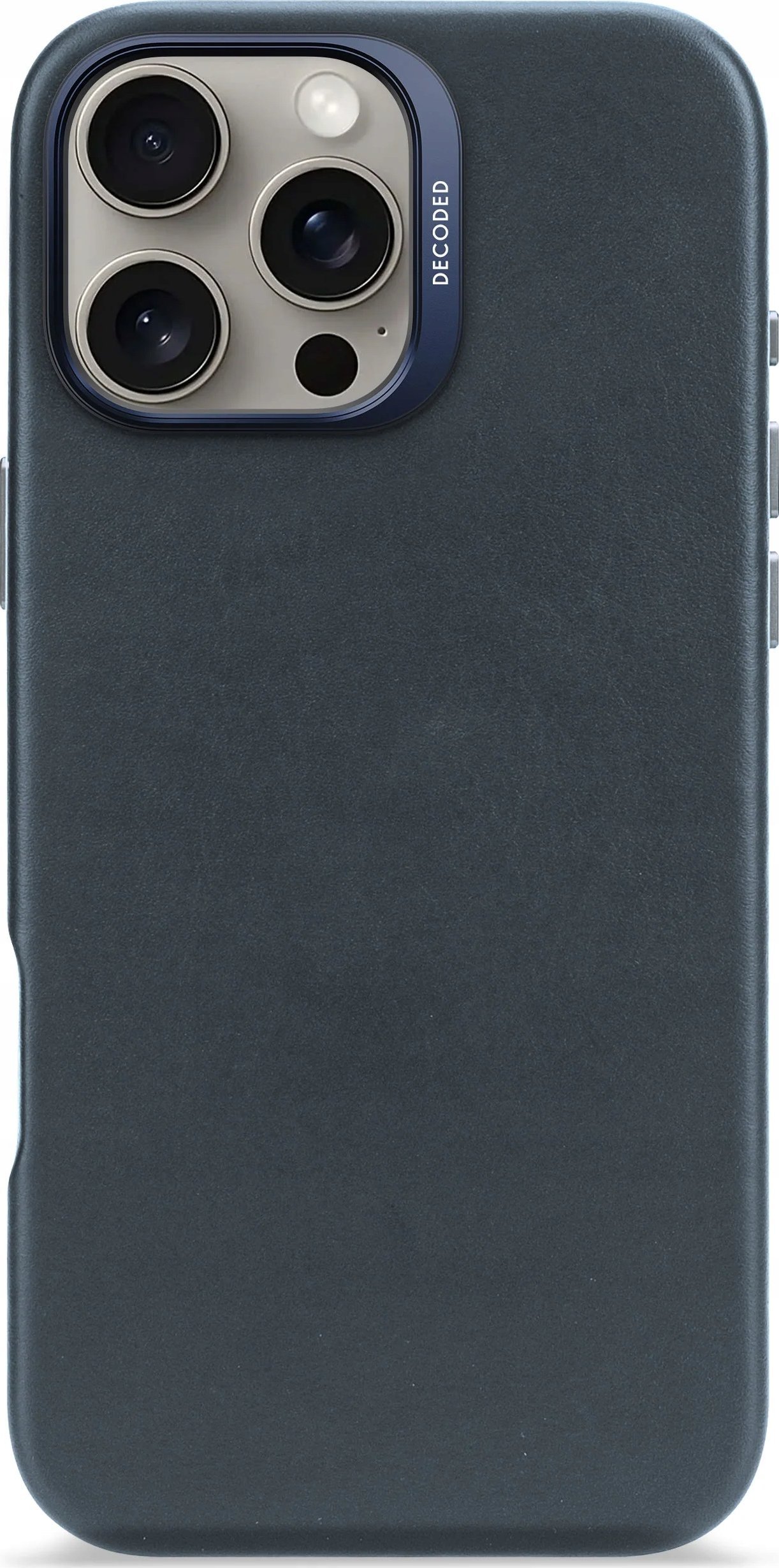 Decoded Leather Backcover - skórzana obudowa ochronna do iPhone 16 Pro Max kompatybilna z MagSafe (navy)