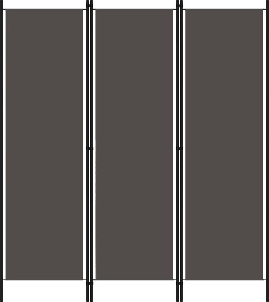 vidaXL Parawan 3-panelowy, antracytowy, 150 x 180 cm