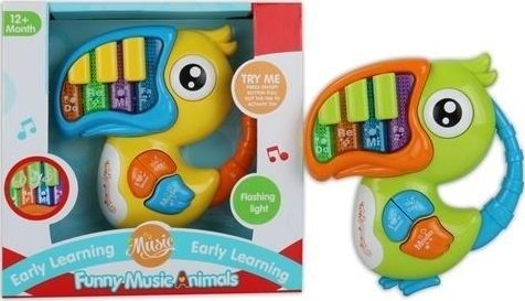 Zabawka muzyczna Tukan z pianinkiem