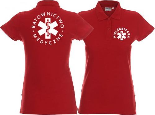 LPP - Promostars Koszulka Polo damska PIELĘGNIARKA czerwona