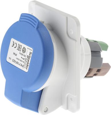 Schneider Gniazdo tablicowe 3P 16A 230V niebieskie IP44 (PKY16F423)