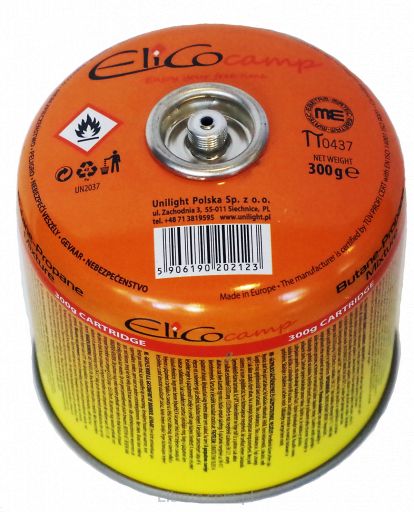 ElicoCamp Kartusz Gazowy 300g z gwintem do Kuchenek Turystycznych