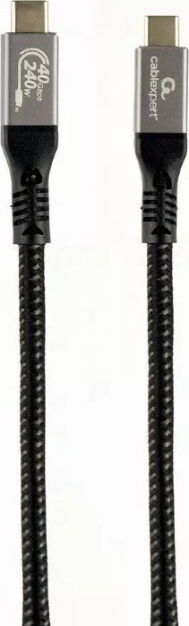 Kabel USB Gembird USB-C - USB-C 1.5 m Czarno-szary (CCBP-USB4-CMCM240-1.5M)