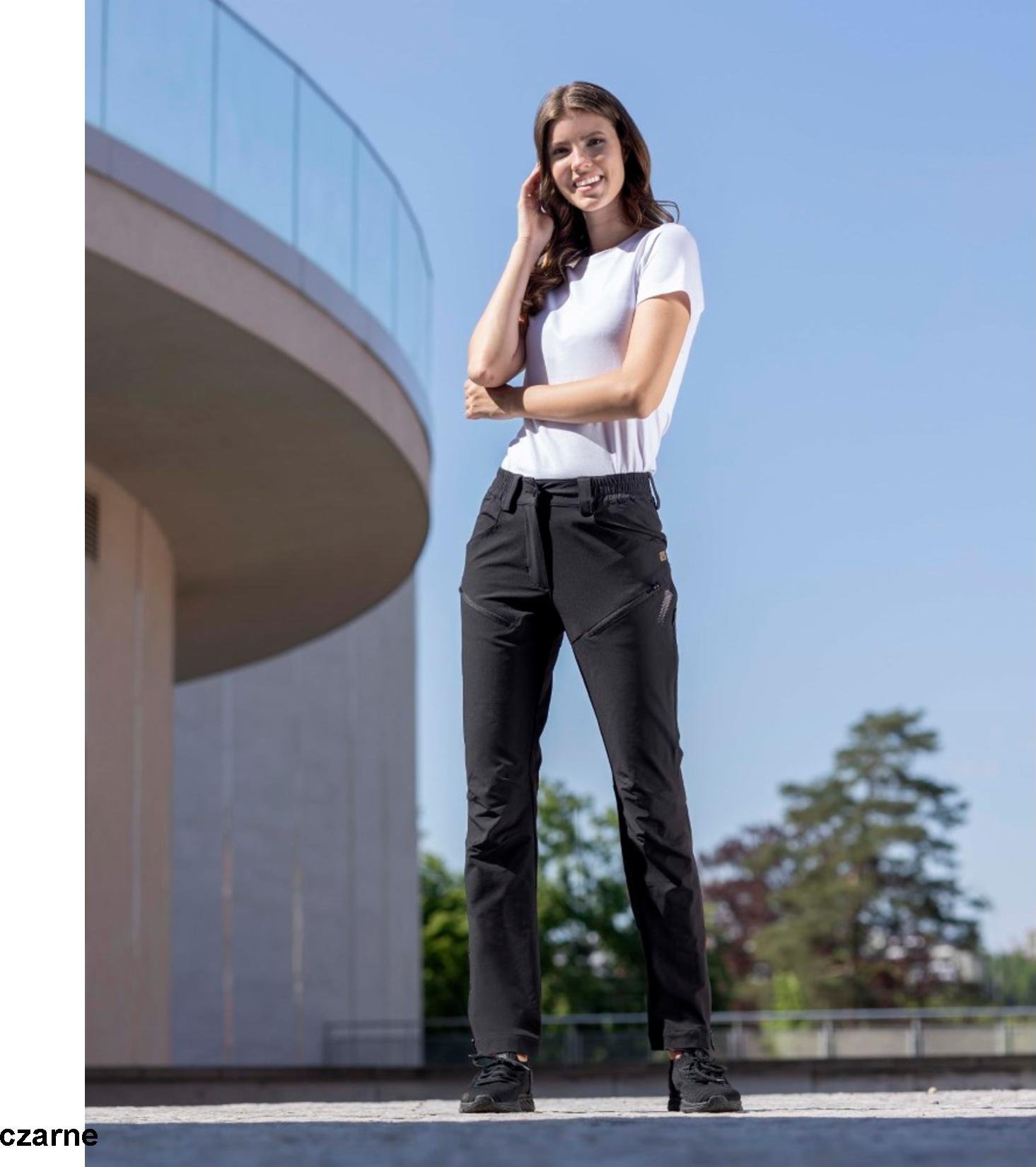 Ardon Damskie spodnie softshellowe CITYCONIC materiał Nylon/Elastan czarne wodoodporne 42