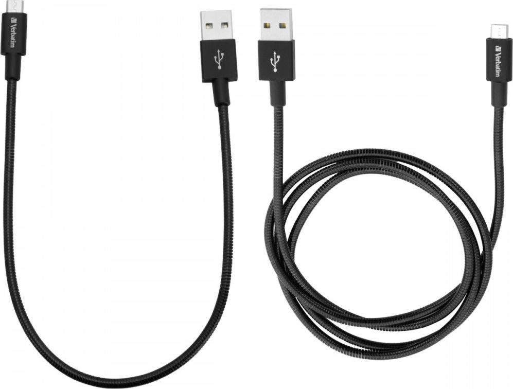 Kabel USB Verbatim USB-A - microUSB 1 m Czarny (48875)