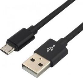 Kabel USB EverActive USB-A - microUSB 0.3 m Czarny (CBB-0.3MB)