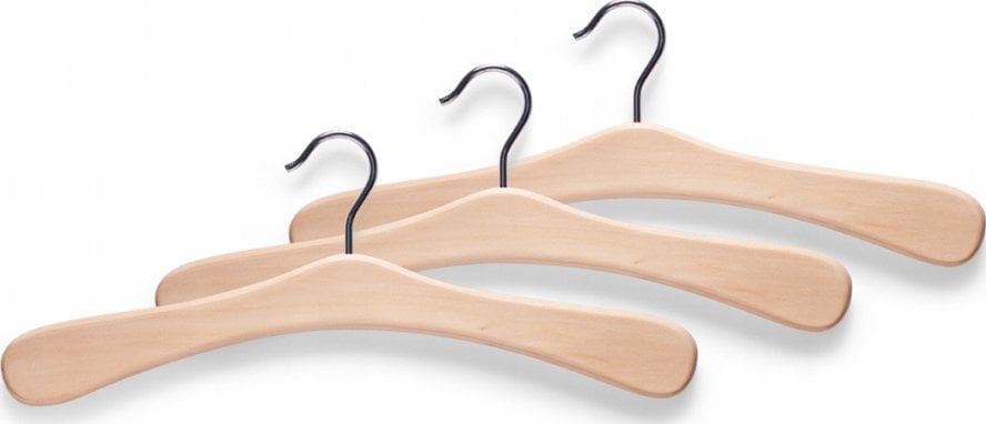 Zeller Drewniane wieszaki na ubrania, 3 szt.