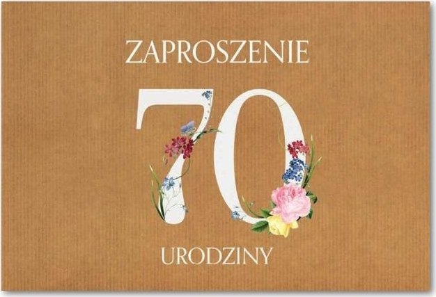 Trend Zaproszenie Urodziny 70 ZT41 (10szt.)