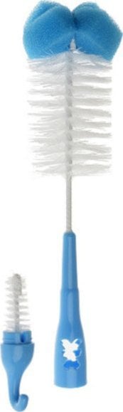 Akuku A0574 SZCZOTKA DO BUTELEK I SMOCZKÓW Z GĄBKĄ NIEBIESKA