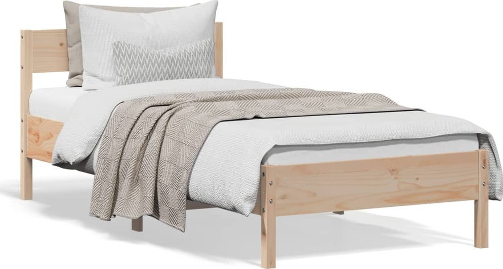 vidaXL vidaXL Rama łóżka bez materaca, 90x200 cm, lite drewno sosnowe