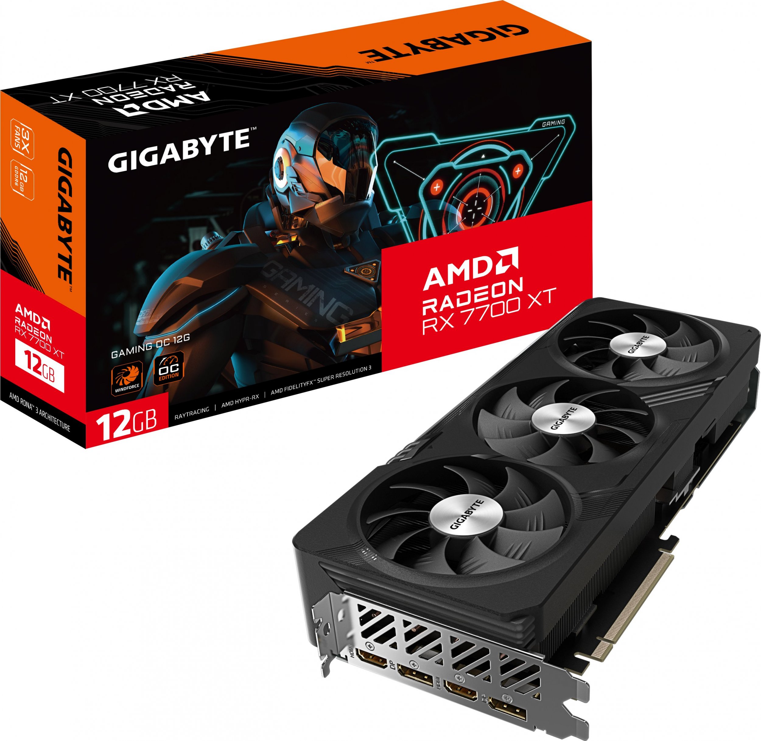 Karta graficzna Gigabyte Radeon RX 7700 XT Gaming OC 12GB GDDR6 (GV-R77XTGAMING OC-12GD)