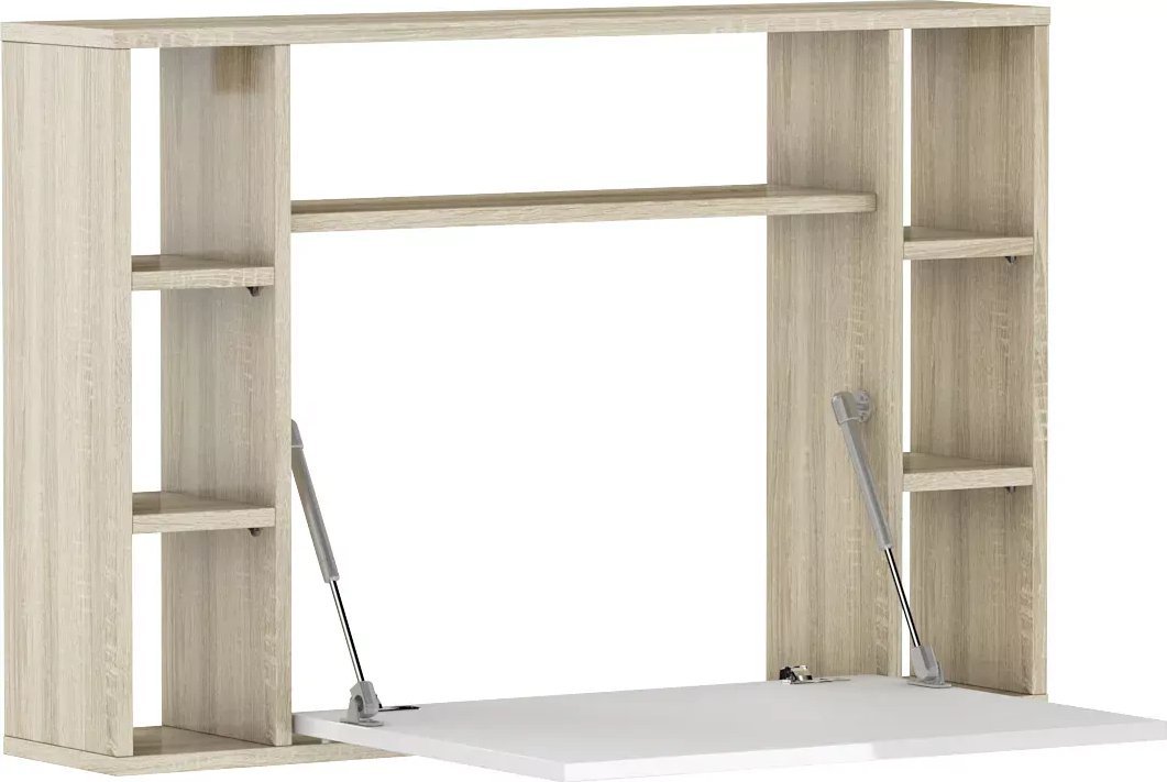 Elior Składane biurko ścienne sonoma + biel - Ibis