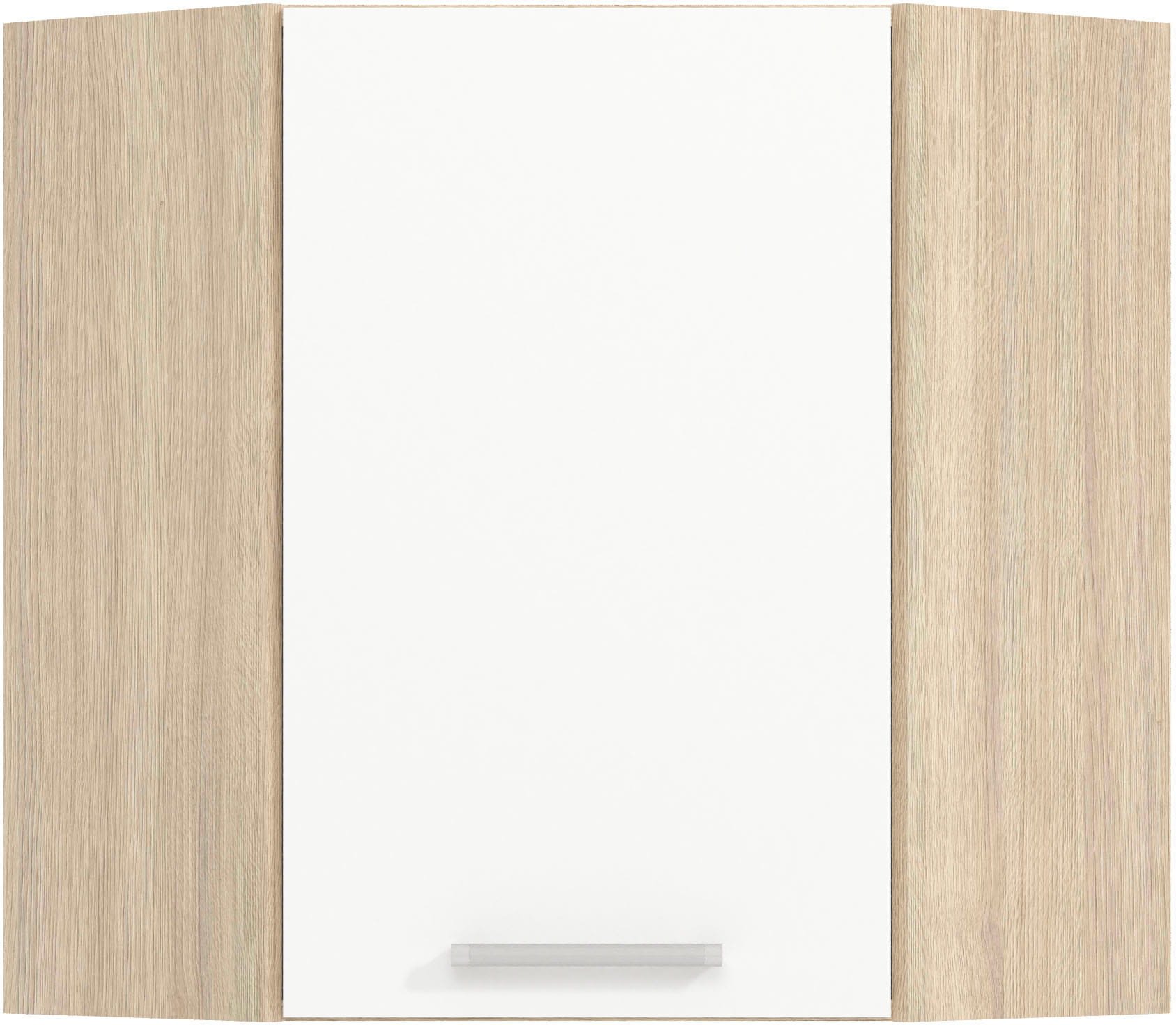 Szafka górna narożna kuchenna rogowa wisząca MODENA MD10/G60NW biały połysk