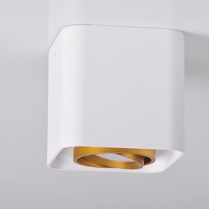 Lampa sufitowa Polux Kostka lampa sufitowa EGER 313980 regulowana tuba natynkowa biała