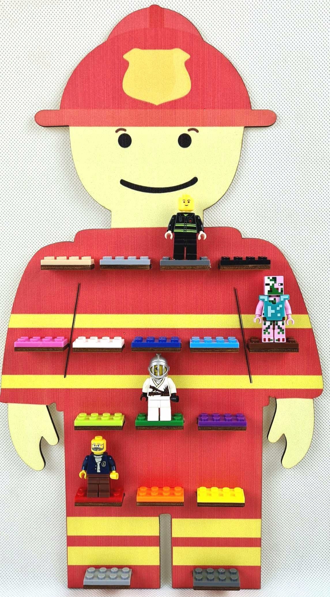 naSciane Półka regał na klocki ludziki FIGURKI STRAŻAK M