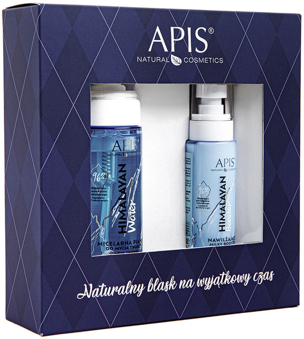 Apis Himalayan Zestaw micelarna pianka do twarzy 150ml + nawilżający booster mleczny 100ml