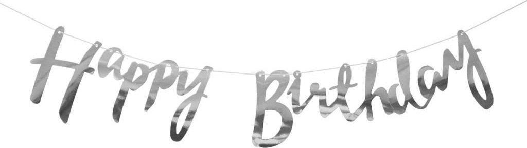 Arpex Girlanda Happy Birthday srebrna