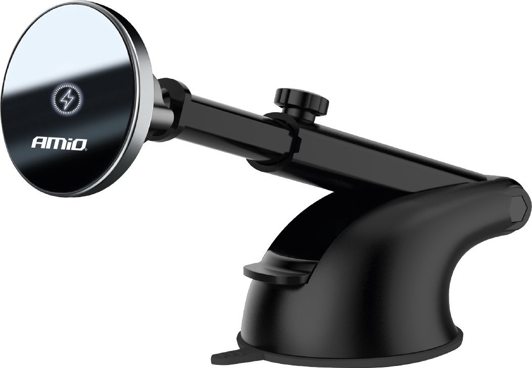 AMiO Uchwyt do samochodu na telefon z ładowarką indukcyjną na szybę kokpit my mag 15w amio-03776