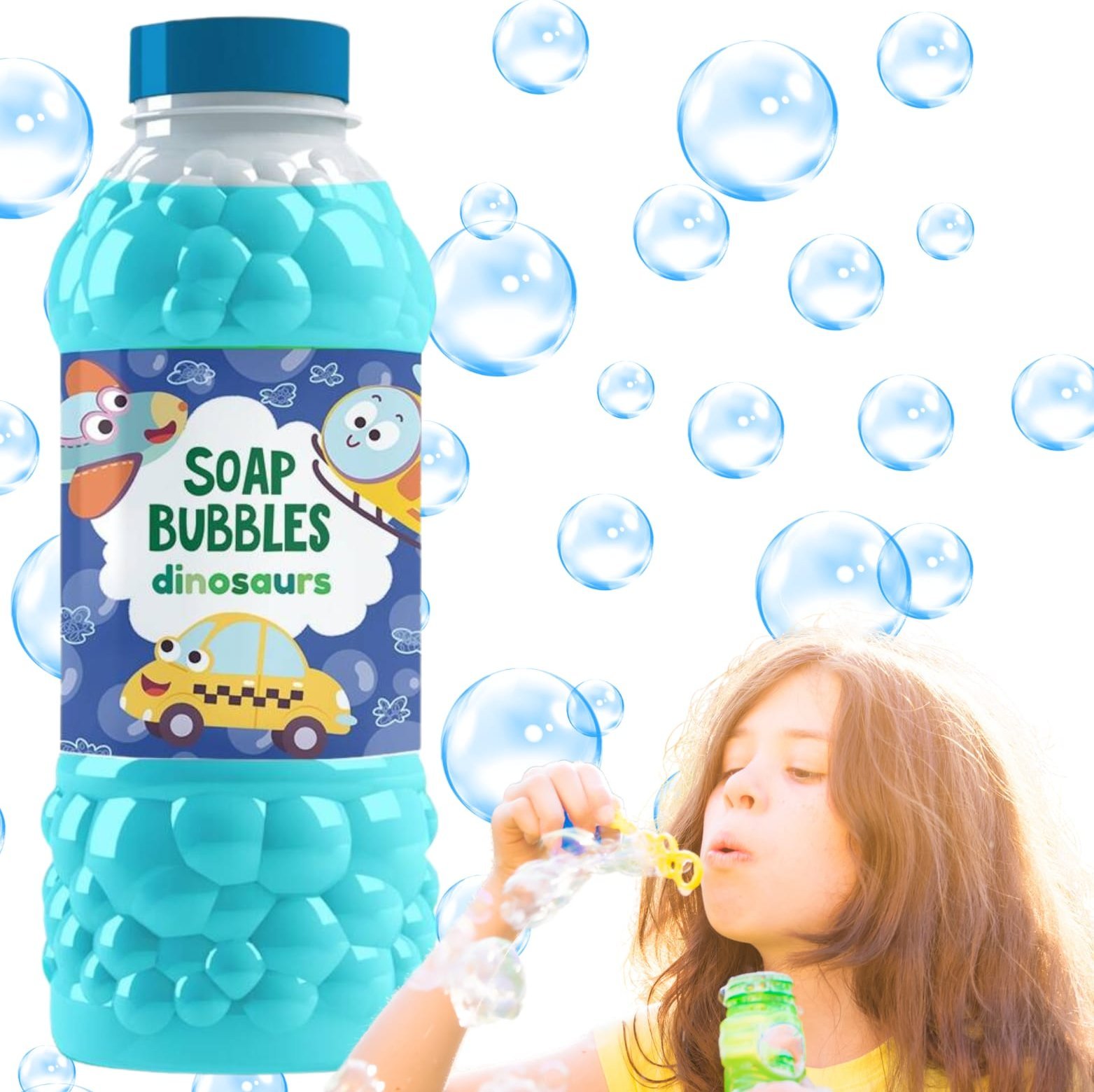 Dodo Płyn Do Tworzenia Baniek Mydlanych Transport Butelka Zestaw Pojazdy 450 ml