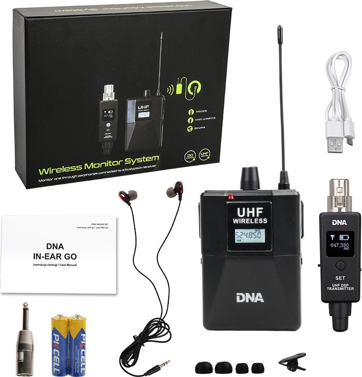 Słuchawki DNA DNA IN-EAR GO system bezprzewodowy nagłośnienia odsłuch douszny