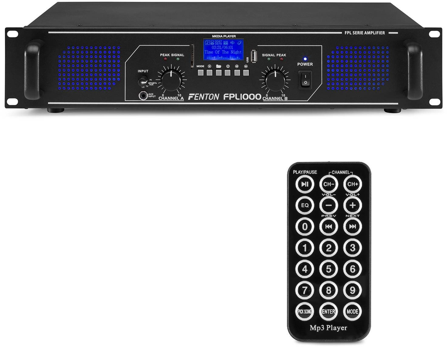 Wzmacniacz cyfrowy FPL1000 BT MP3 LED EQ Fenton one size