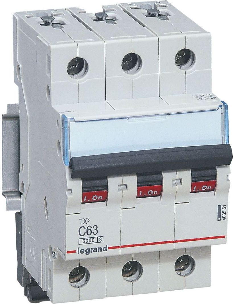 Legrand Wyłącznik nadprądowy S303 C63 TX3 63A 6kA 403551