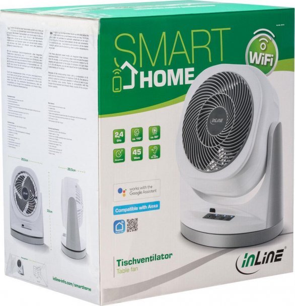 InLine InLine® SmartHome Table fan white/grey