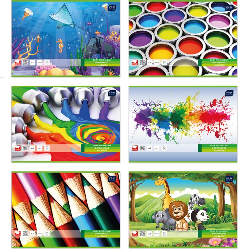 Interdruk Blok rysunkowy A4 20k biały