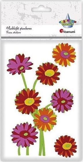 Titanum Naklejki piankowe biedronki, liście mix 76szt