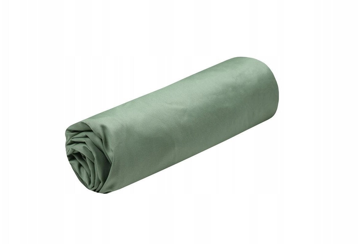 Bawełniane prześcieradło na gumce, zielone, ELYSEE