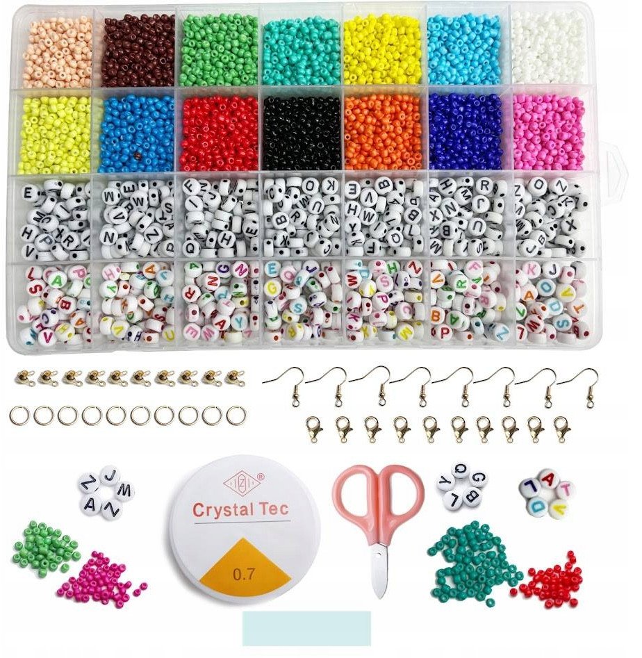 Kreatywny zestaw koralików do tworzenia biżuterii koraliki żyłki N095-A