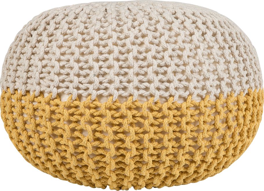 Beliani Puf 50 x 35 cm żółto-beżowy CONRAD
