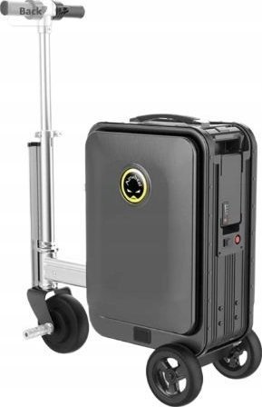 Inteligentna Walizka Elektroniczna Na Wózku Akumulator Czarna Składana