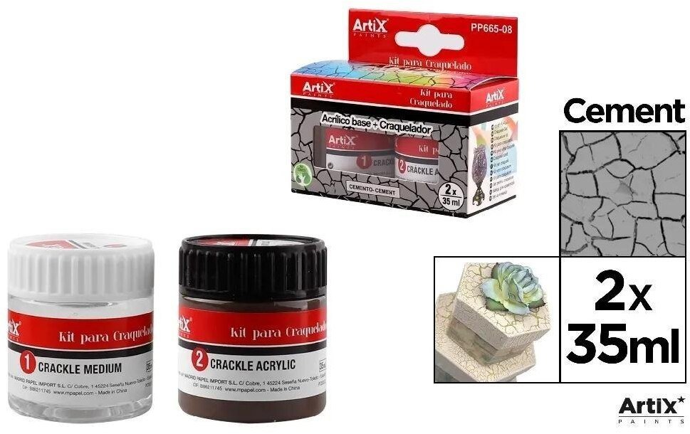 Farba akrylowa szary 35ml + środek tworzący