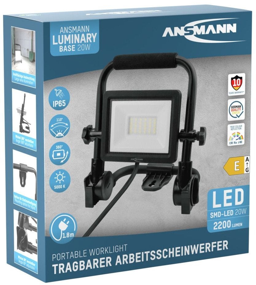 Ansmann FL20W-AC Czarny LED 20 W