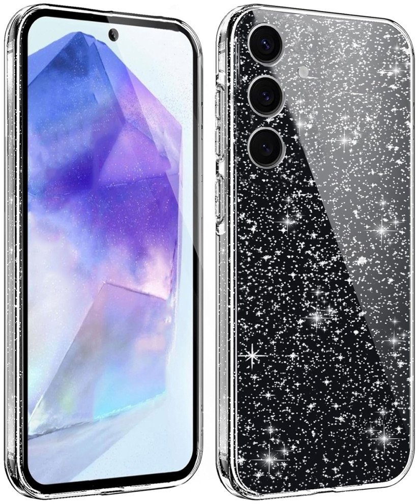 Brokatowe etui Supero TPU Case do Samsung Galaxy S24 FE, przezroczyste