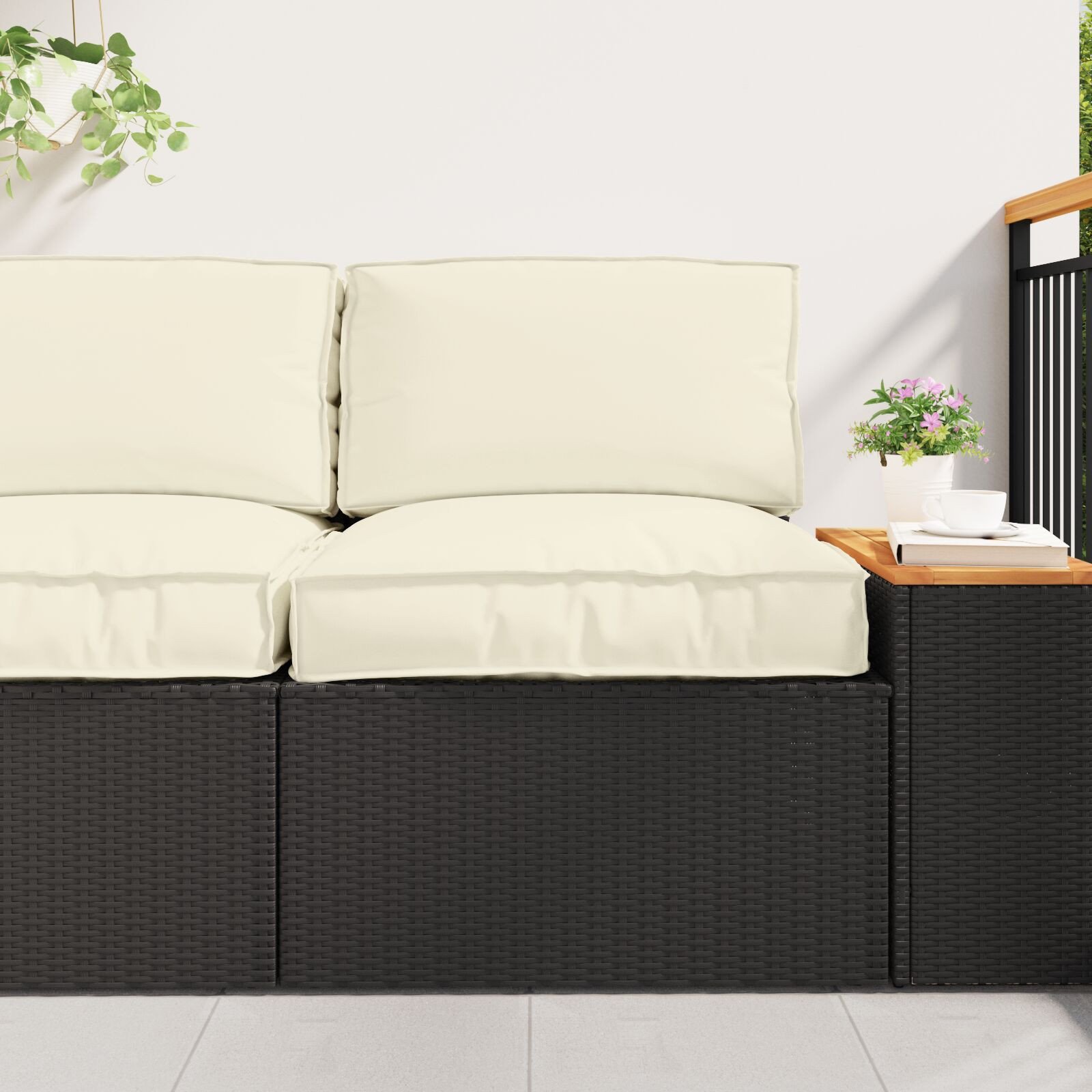 vidaXL Poduszka na paletę na siedzenie Kremowa 80x80x12 cm Materiał Oxford