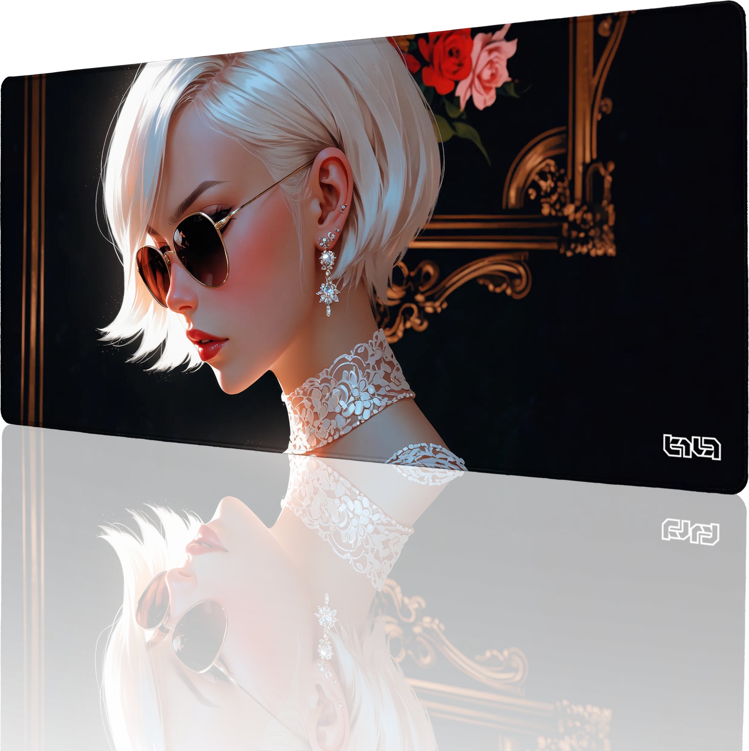 PODKŁADKA POD MYSZKĘ XXL Biała Dama 90x40 TILT Antypoślizgowa XL Duża