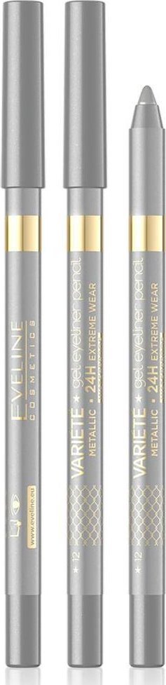 Eveline Variete wodoodporna żelowa kredka do oczu 12 Silver