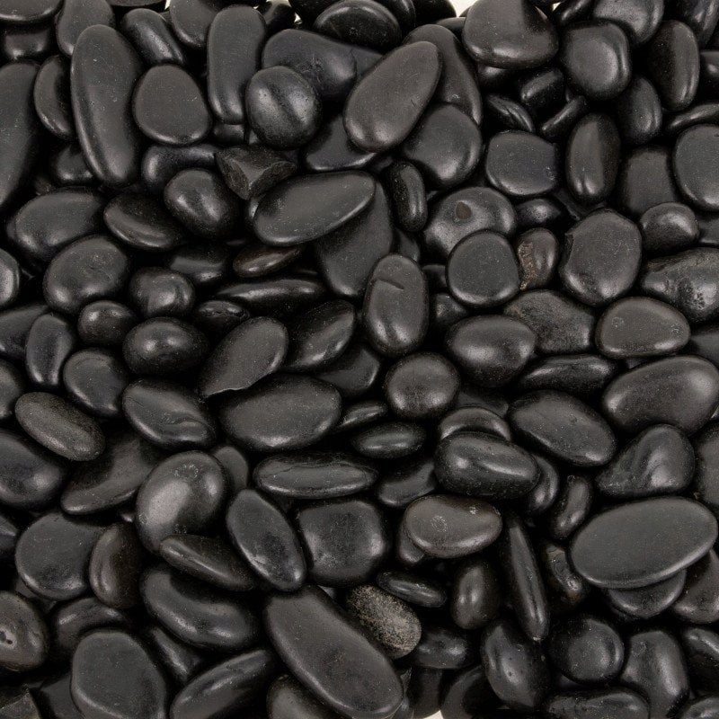 Kamienie polerowane Black Pebble 8-12mm do akwarium terrarium, 5kg/OPAK