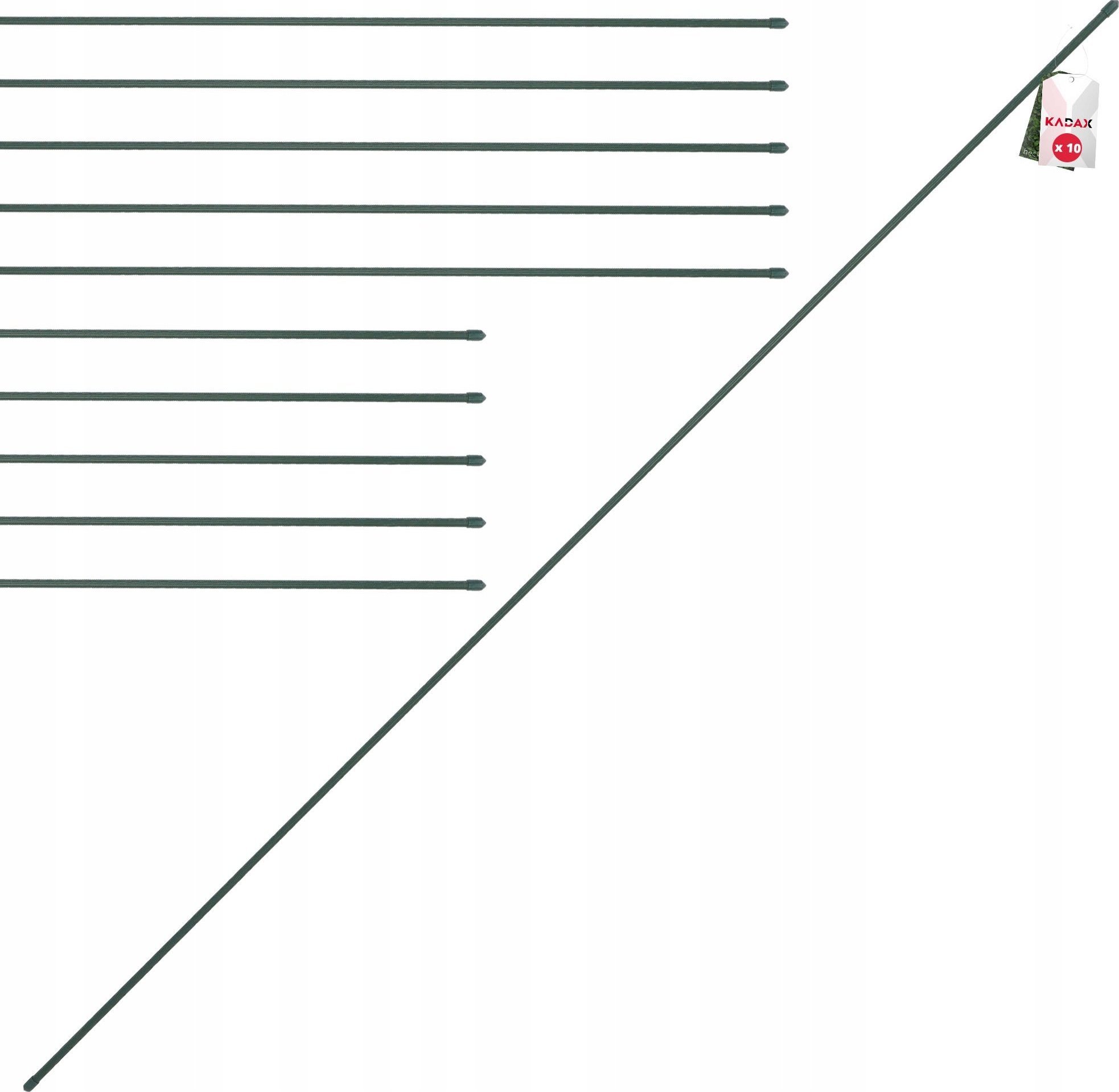 Kadax Tyczka Podpórka Roślin Stal Powlekana 180cm 10szt