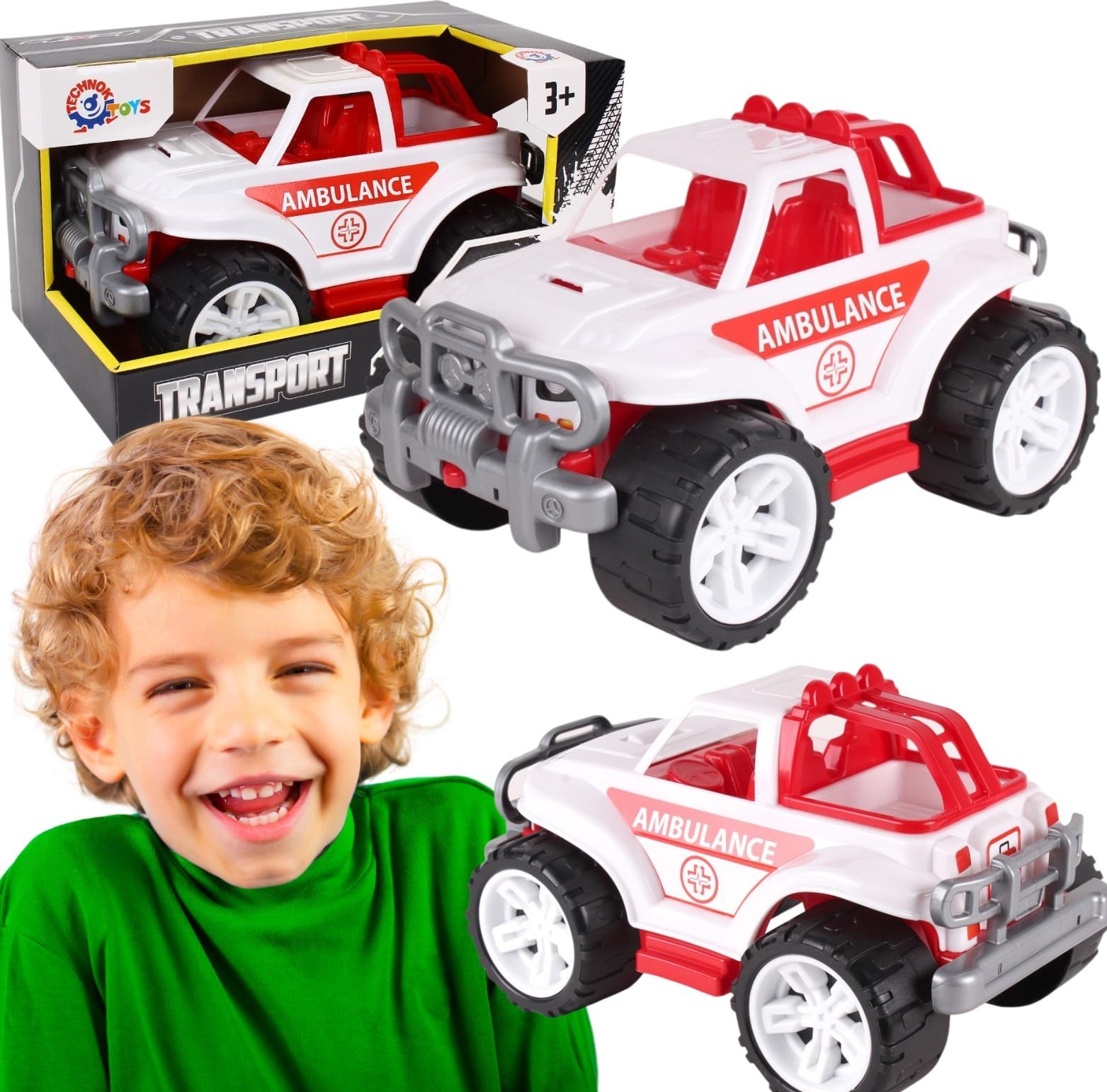 Technok TERENOWY POJAZD AMBULANS TERENÓWKA POGOTOWIE RATUNKOWE JASNE KOLORY